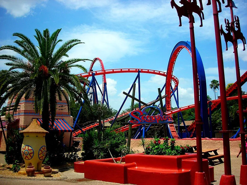 Montanha russa Scorpion no Busch Gardens