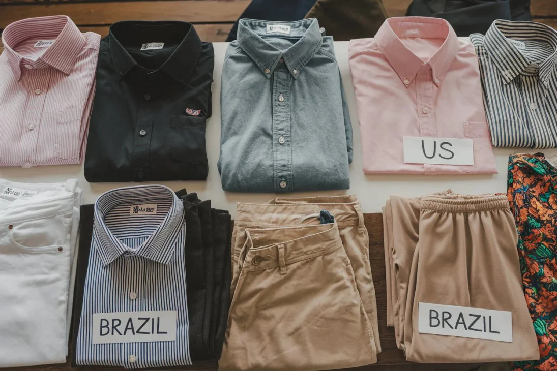 Tamanho de roupa EUA x Brasil